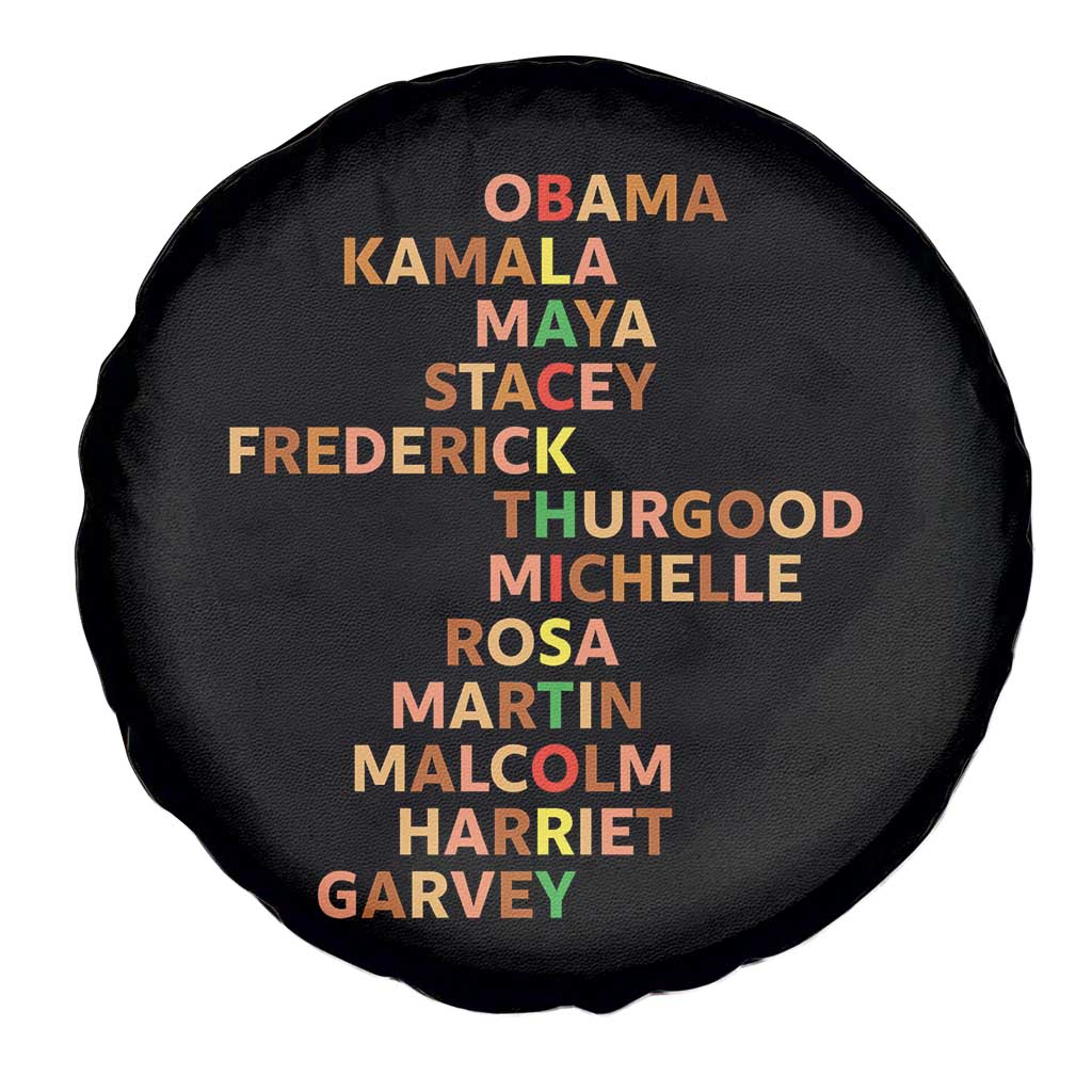 Black Leader History Melanin African American Pride Spare Tire Cover TS14 Print Your Wear