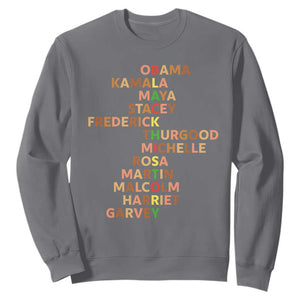 Black Leader History Melanin African American Pride Sweatshirt TS14 Charcoal Print Your Wear