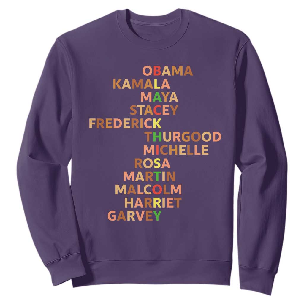 Black Leader History Melanin African American Pride Sweatshirt TS14 Purple Print Your Wear