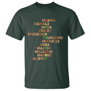 Black Leader History Melanin African American Pride T Shirt TS14 Dark Forest Green Print Your Wear