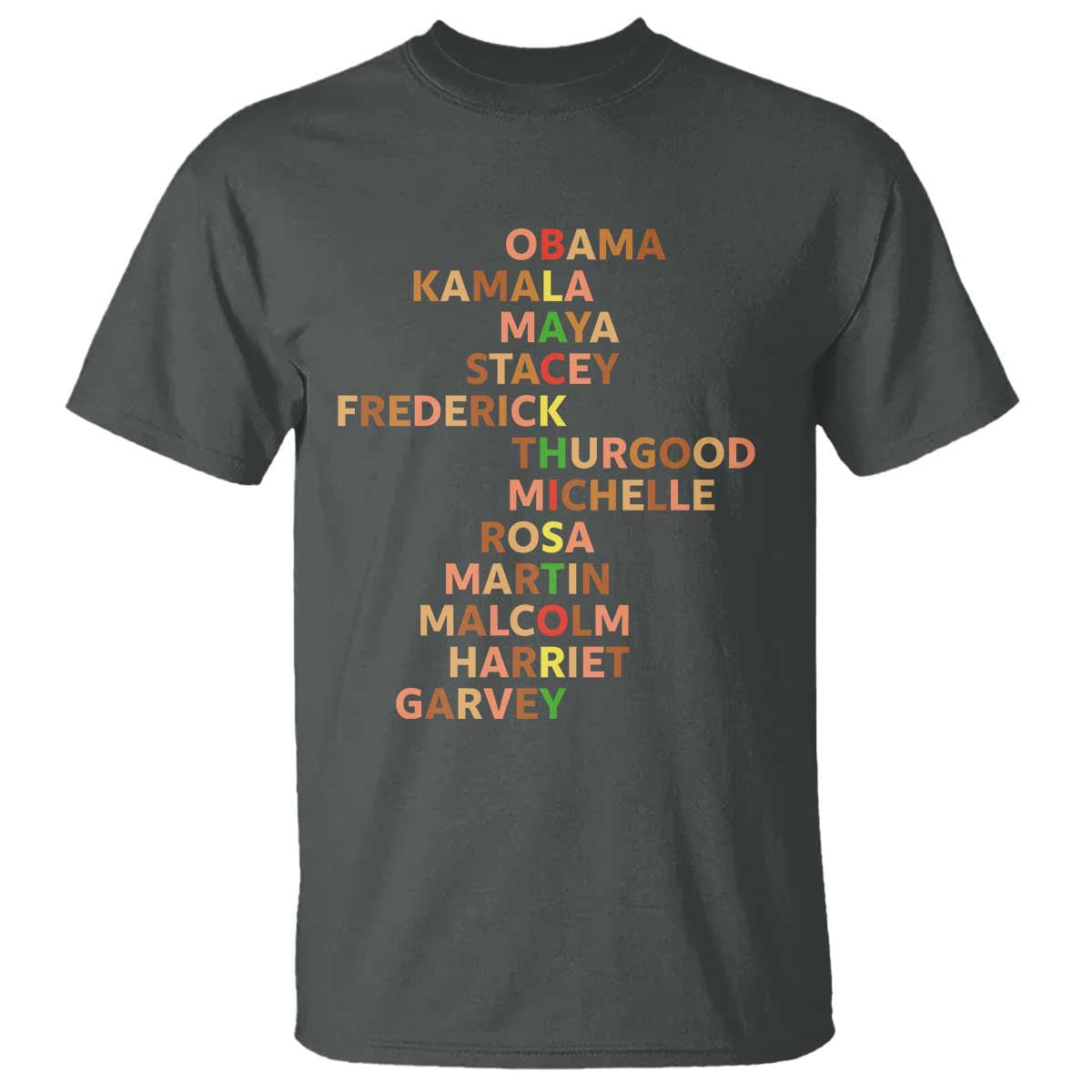 Black Leader History Melanin African American Pride T Shirt TS14 Dark Heather Print Your Wear
