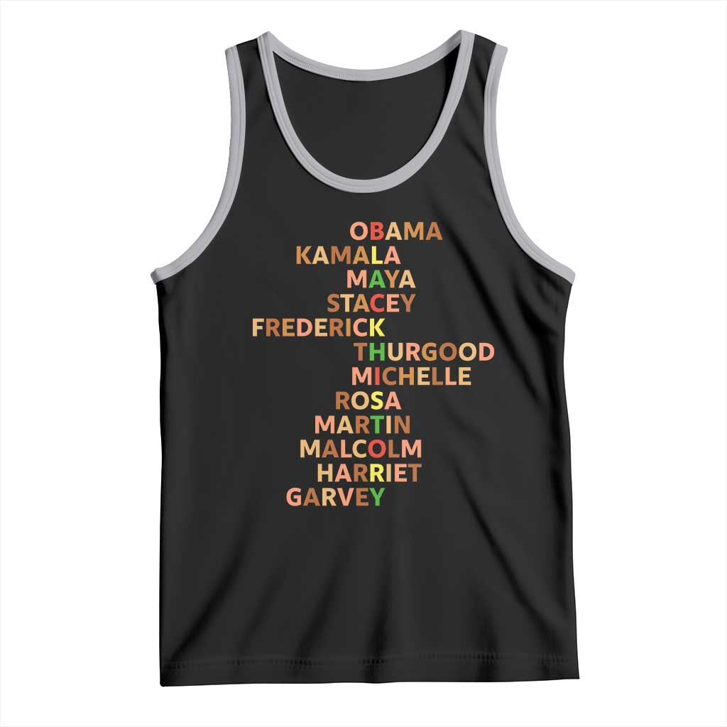 Black Leader History Melanin African American Pride Tank Top TS14 Black Athletic Heather Print Your Wear