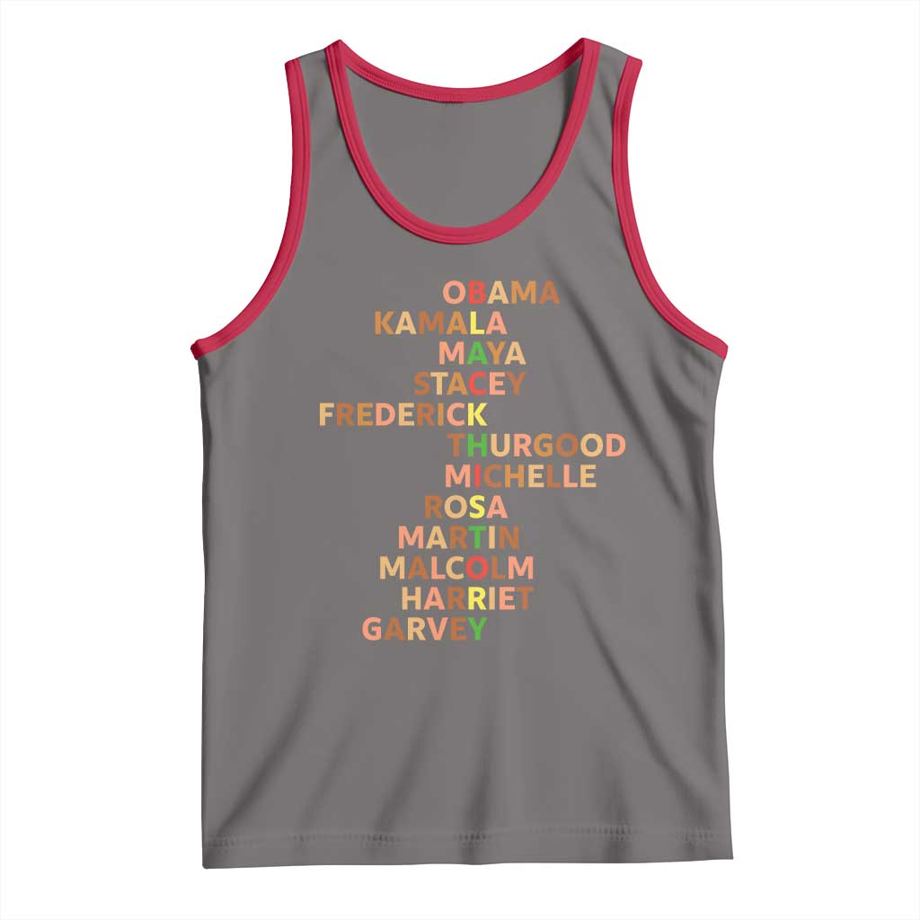Black Leader History Melanin African American Pride Tank Top TS14 Deep Heather Red Print Your Wear
