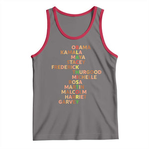 Black Leader History Melanin African American Pride Tank Top TS14 Deep Heather Red Print Your Wear