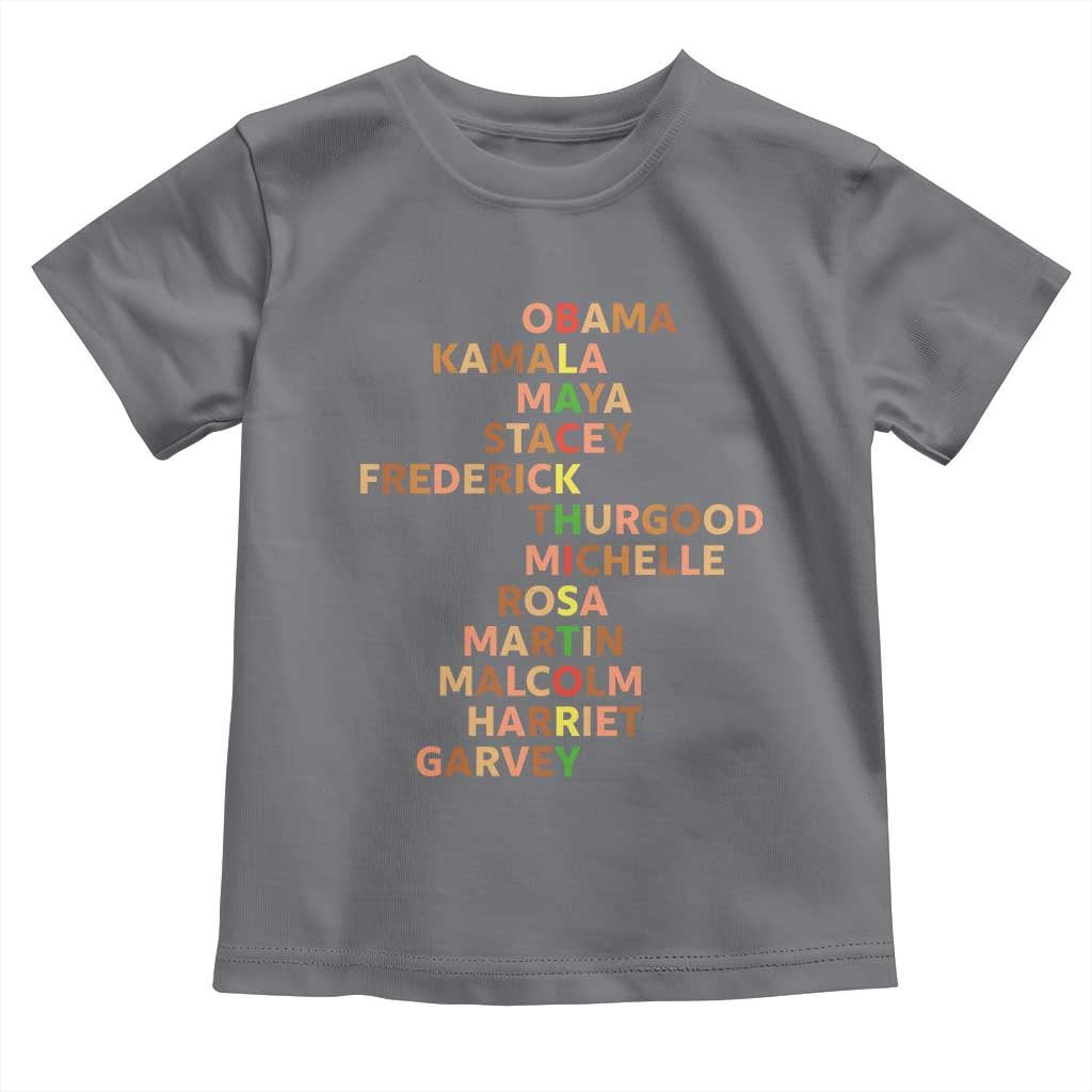 Black Leader History Melanin African American Pride Toddler T Shirt TS14 Charcoal Print Your Wear