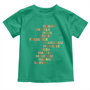 Black Leader History Melanin African American Pride Toddler T Shirt TS14 Irish Green Print Your Wear