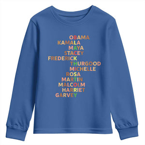 Black Leader History Melanin African American Pride Youth Sweatshirt TS14 Royal Blue Print Your Wear