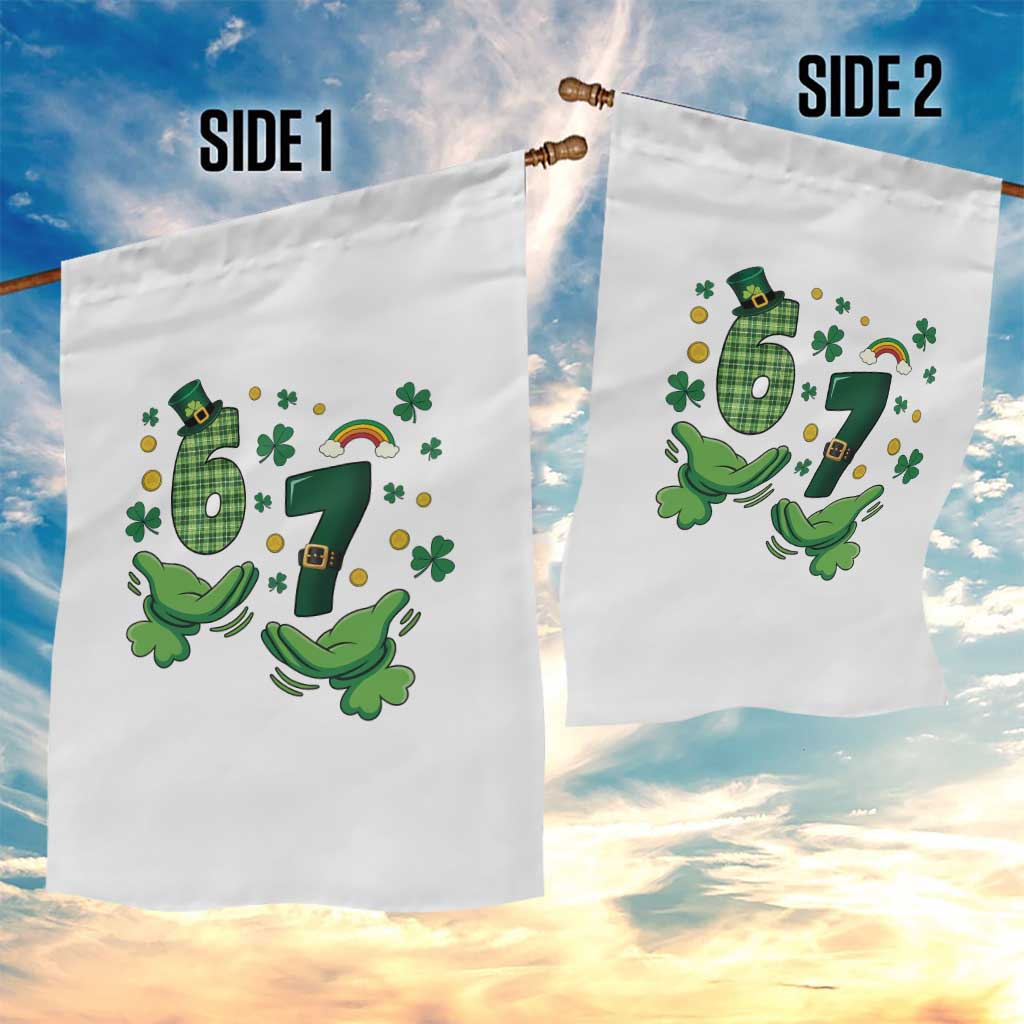 67 St Patricks Day Garden Flag Funny Six Seven Hands Meme TS14 Print Your Wear