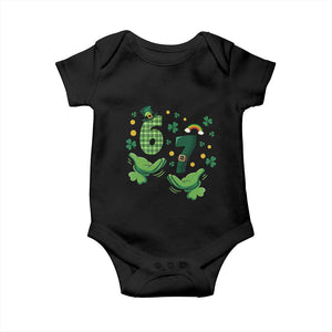 67 St Patricks Day Baby Onesie Funny Six Seven Hands Meme TS14 Black Print Your Wear