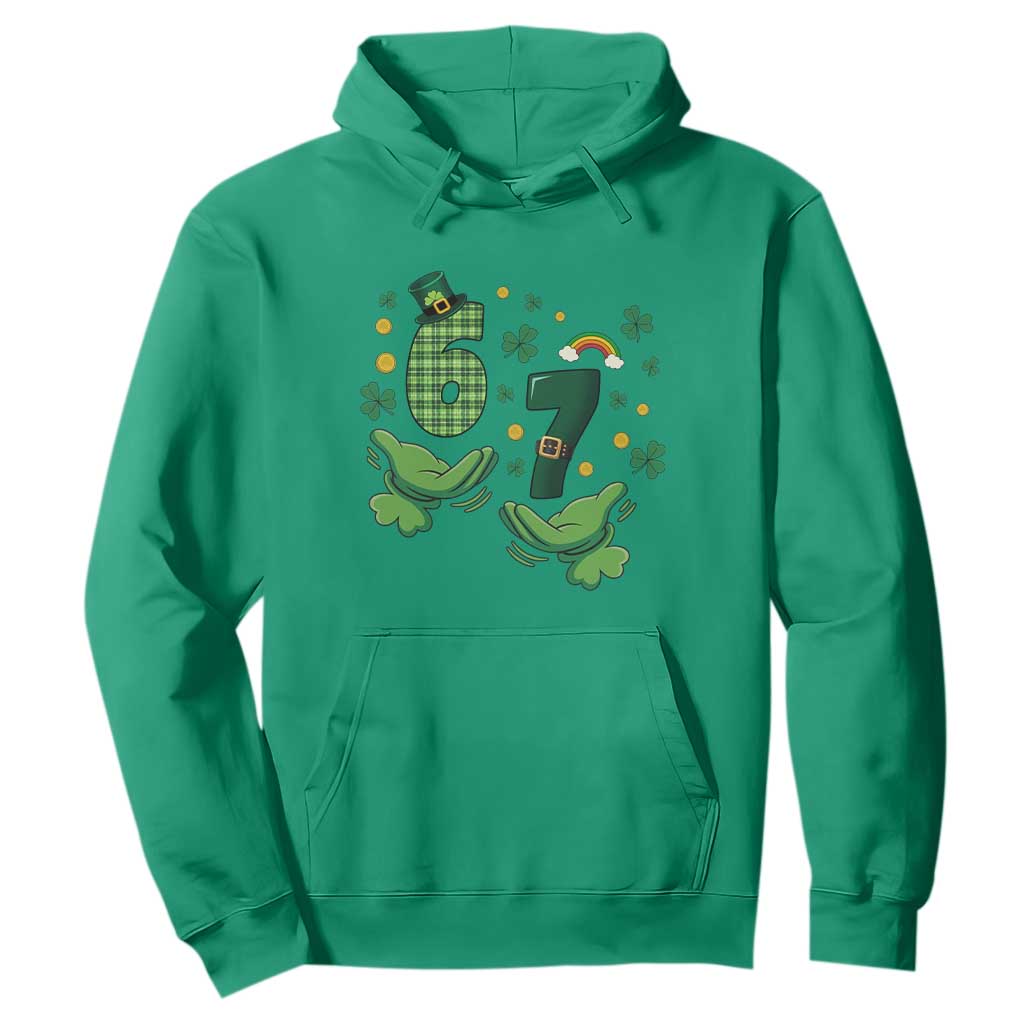67 St Patricks Day Hoodie Funny Six Seven Hands Meme TS14 Irish Green Print Your Wear