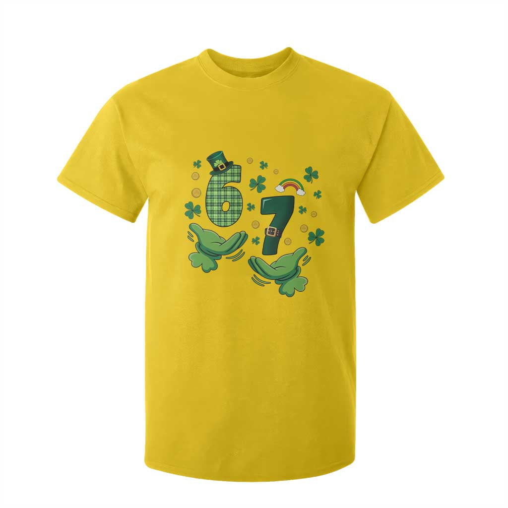 67 St Patricks Day T Shirt For Kid Funny Six Seven Hands Meme TS14 Daisy Print Your Wear