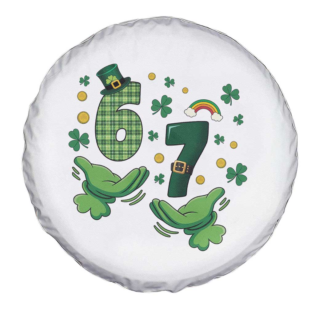 67 St Patricks Day Spare Tire Cover Funny Six Seven Hands Meme TS14 Print Your Wear