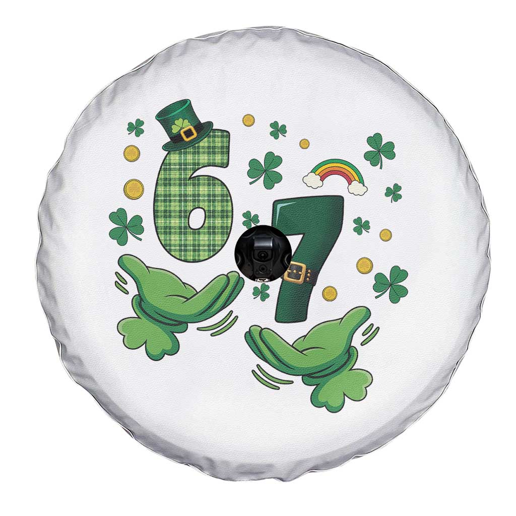 67 St Patricks Day Spare Tire Cover Funny Six Seven Hands Meme TS14 Print Your Wear