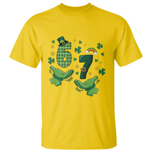 67 St Patricks Day T Shirt Funny Six Seven Hands Meme TS14 Daisy Print Your Wear