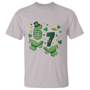 67 St Patricks Day T Shirt Funny Six Seven Hands Meme TS14 Ice Gray Print Your Wear
