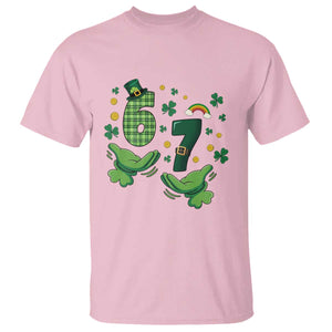 67 St Patricks Day T Shirt Funny Six Seven Hands Meme TS14 Light Pink Print Your Wear