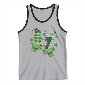 67 St Patricks Day Tank Top Funny Six Seven Hands Meme TS14 Athletic Heather Black Print Your Wear
