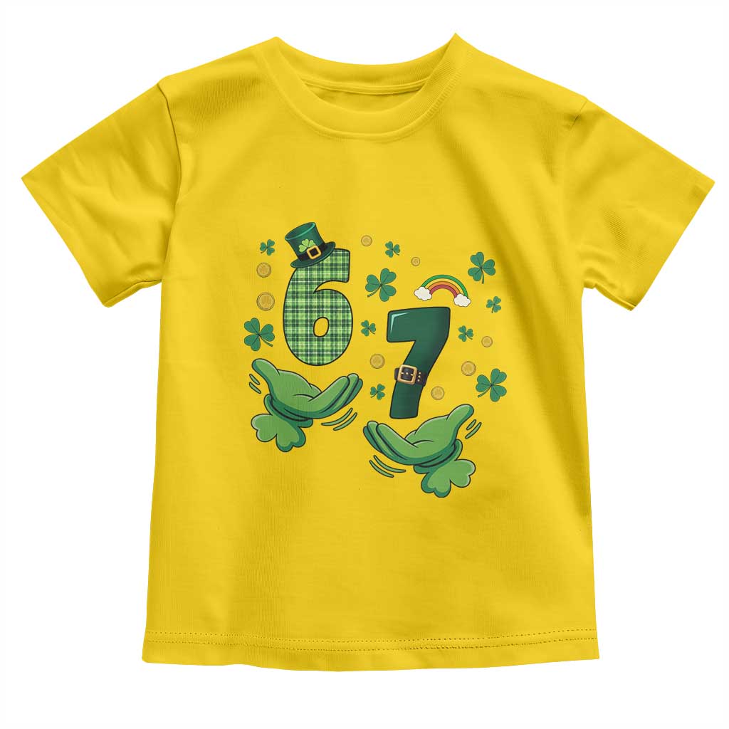 67 St Patricks Day Toddler T Shirt Funny Six Seven Hands Meme TS14 Daisy Print Your Wear