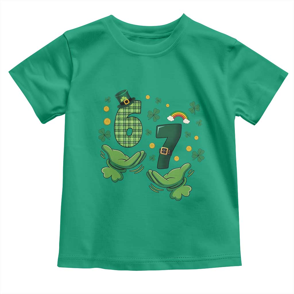67 St Patricks Day Toddler T Shirt Funny Six Seven Hands Meme TS14 Irish Green Print Your Wear