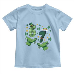 67 St Patricks Day Toddler T Shirt Funny Six Seven Hands Meme TS14 Light Blue Print Your Wear