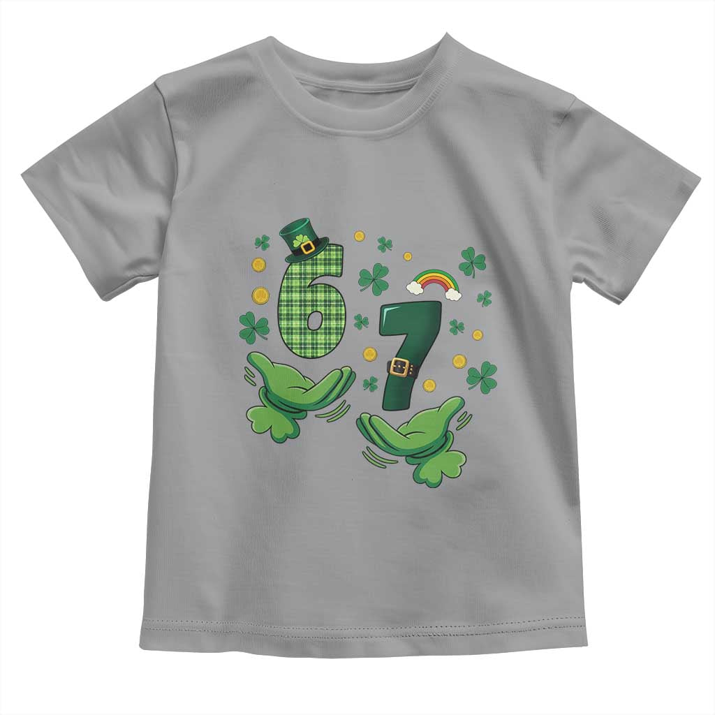 67 St Patricks Day Toddler T Shirt Funny Six Seven Hands Meme TS14 Sport Gray Print Your Wear