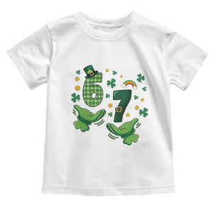 67 St Patricks Day Toddler T Shirt Funny Six Seven Hands Meme TS14 White Print Your Wear