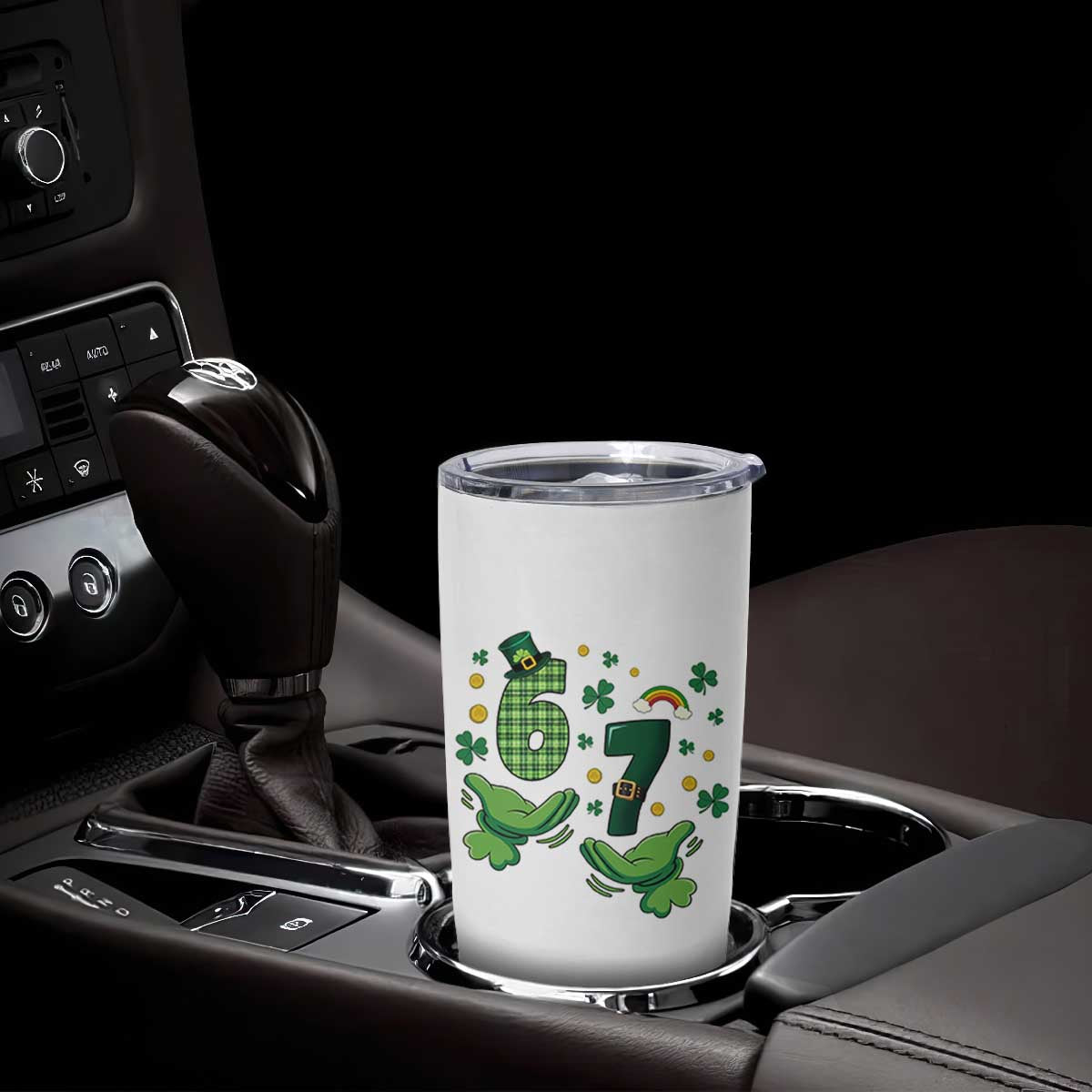 67 St Patricks Day Tumbler Cup Funny Six Seven Hands Meme TS14 Print Your Wear