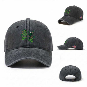 67 St Patricks Day Washed Cotton Baseball Cap Funny Six Seven Hands Meme TS14 Washed Cap Universal Fit Dark Gray Print Your Wear
