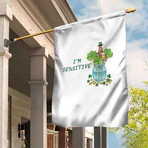 Marcus The Worm St Patricks Day Garden Flag I'm Sensitive TS14 Print Your Wear