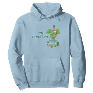 Marcus The Worm St Patricks Day Hoodie I'm Sensitive TS14 Light Blue Print Your Wear