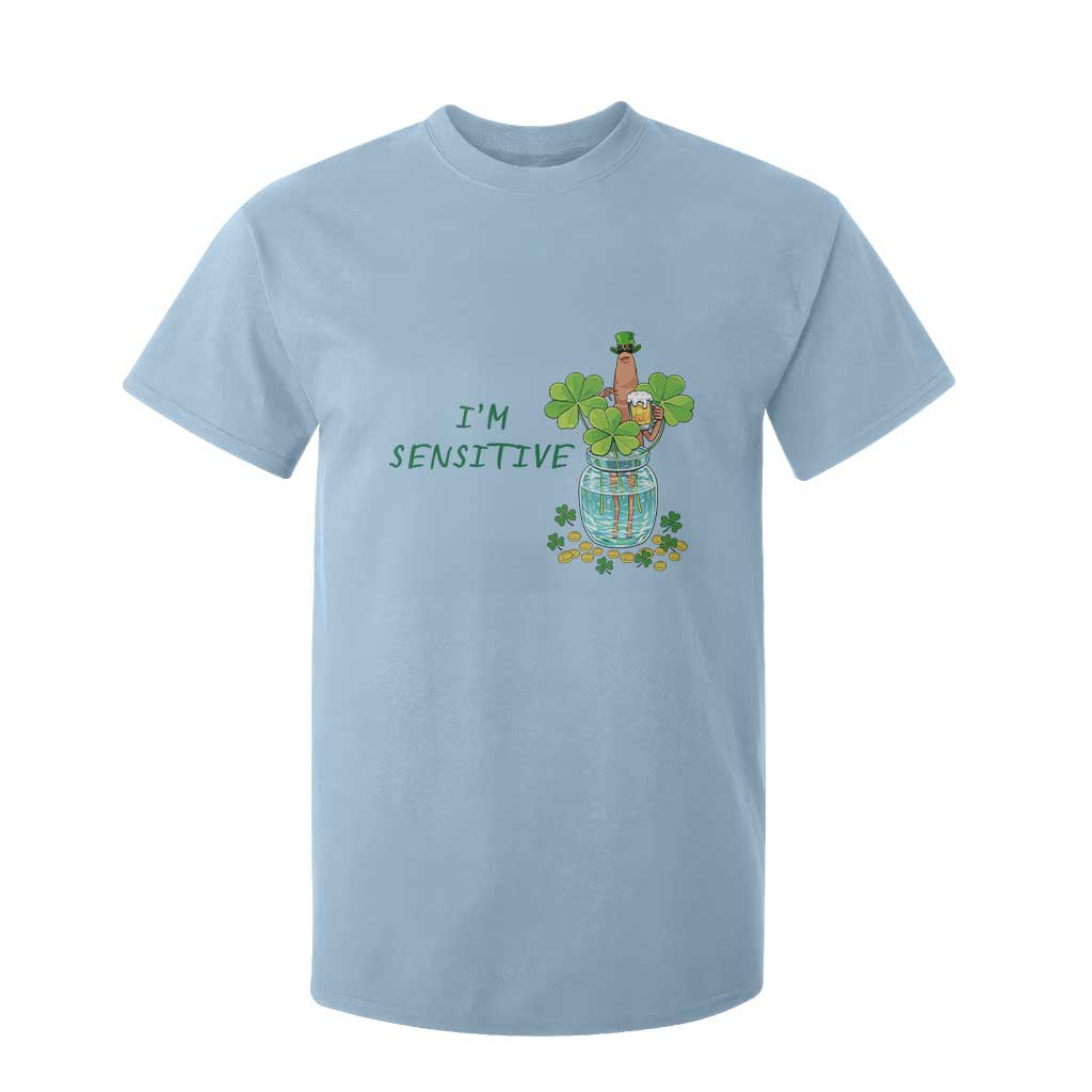 Marcus The Worm St Patricks Day T Shirt For Kid I'm Sensitive TS14 Light Blue Print Your Wear
