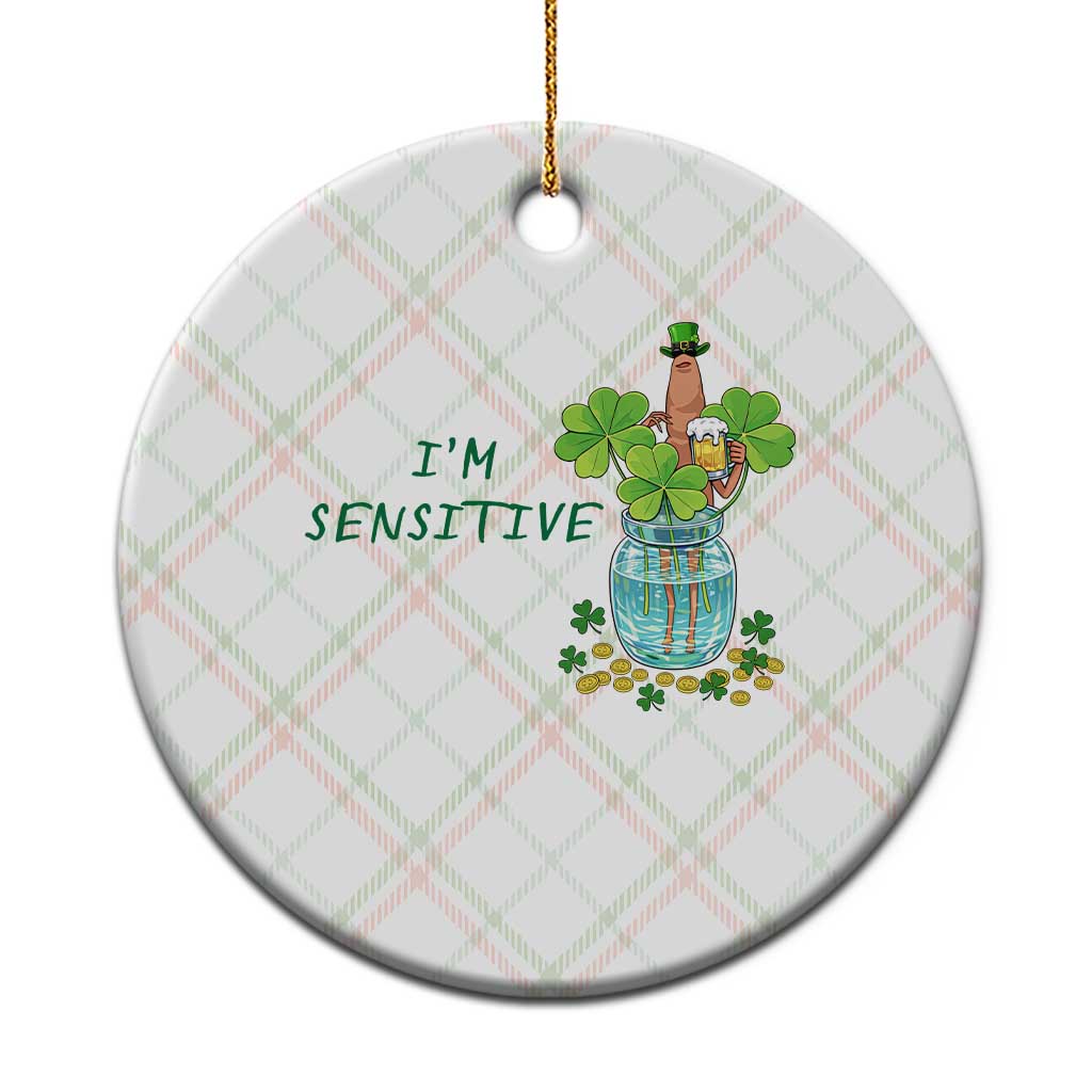 Marcus The Worm St Patricks Day Ceramic Ornament I'm Sensitive TS14 1pc Christmas Plaid Print Your Wear