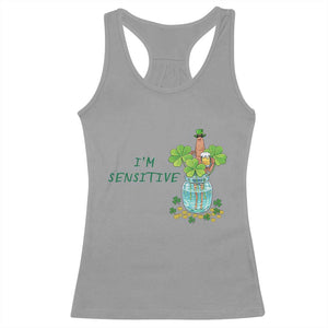 Marcus The Worm St Patricks Day Racerback Tank Top I'm Sensitive TS14 Sport Gray Print Your Wear
