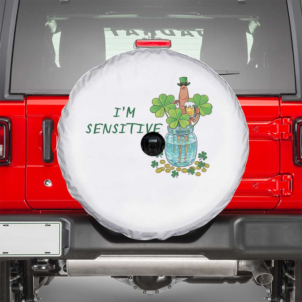 Marcus The Worm St Patricks Day Spare Tire Cover I'm Sensitive TS14 White Print Your Wear