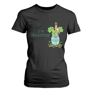 Marcus The Worm St Patricks Day T Shirt For Women I'm Sensitive TS14 Black Print Your Wear