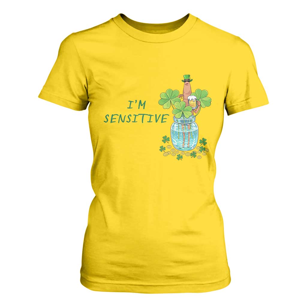 Marcus The Worm St Patricks Day T Shirt For Women I'm Sensitive TS14 Daisy Print Your Wear