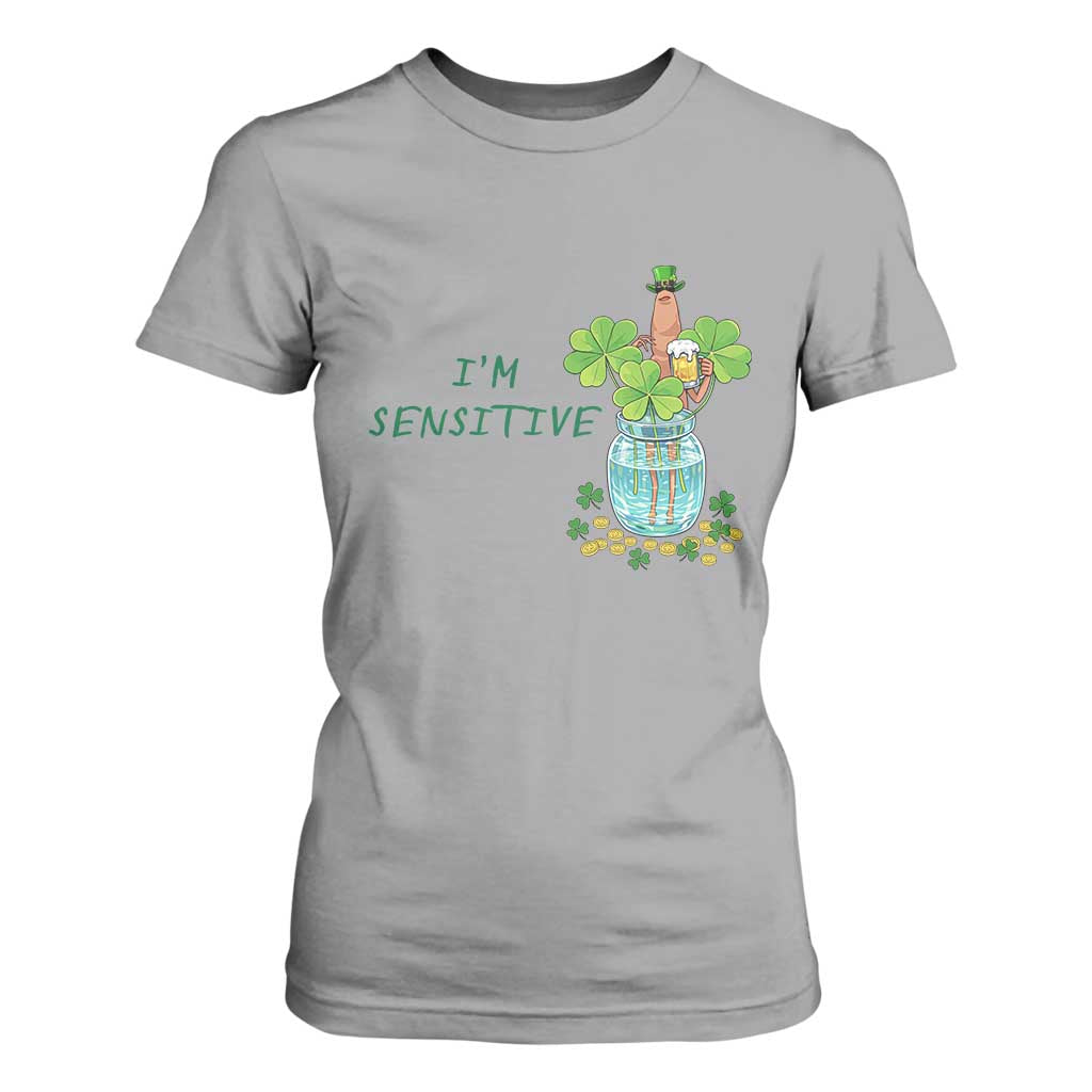 Marcus The Worm St Patricks Day T Shirt For Women I'm Sensitive TS14 Sport Gray Print Your Wear