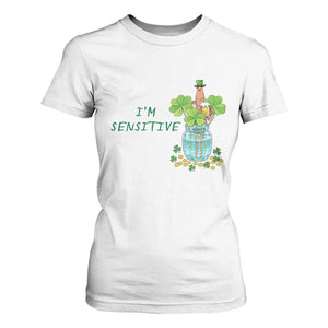 Marcus The Worm St Patricks Day T Shirt For Women I'm Sensitive TS14 White Print Your Wear