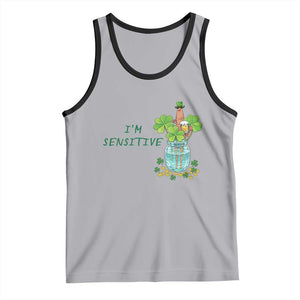 Marcus The Worm St Patricks Day Tank Top I'm Sensitive TS14 Athletic Heather Black Print Your Wear