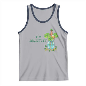 Marcus The Worm St Patricks Day Tank Top I'm Sensitive TS14 Athletic Heather Navy Print Your Wear