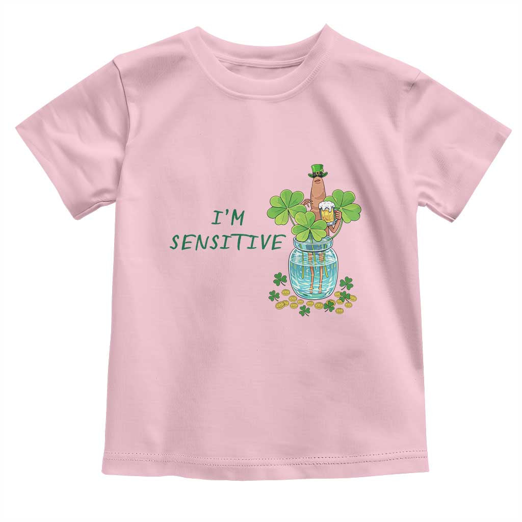 Marcus The Worm St Patricks Day Toddler T Shirt I'm Sensitive TS14 Light Pink Print Your Wear