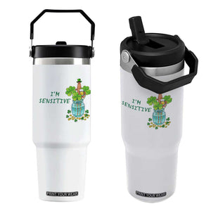 Marcus The Worm St Patricks Day Flip Straw Tumbler I'm Sensitive TS14 One Size: 30 oz Print Your Wear