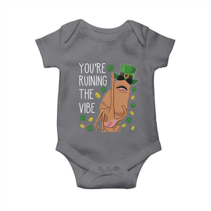 Marcus The Worm St Patricks Day Baby Onesie You're Ruining The Vibe TS14 Charcoal Print Your Wear