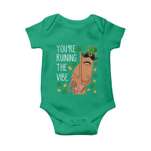 Marcus The Worm St Patricks Day Baby Onesie You're Ruining The Vibe TS14 Irish Green Print Your Wear