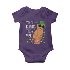 Marcus The Worm St Patricks Day Baby Onesie You're Ruining The Vibe TS14 Purple Print Your Wear