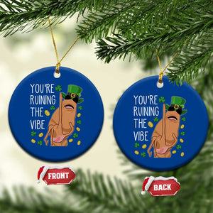 Marcus The Worm St Patricks Day Ceramic Ornament You're Ruining The Vibe TS14 1pc Blue Print Your Wear