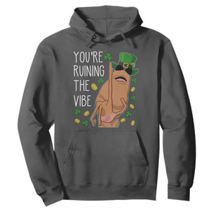 Marcus The Worm St Patricks Day Hoodie You're Ruining The Vibe TS14 Dark Heather Print Your Wear