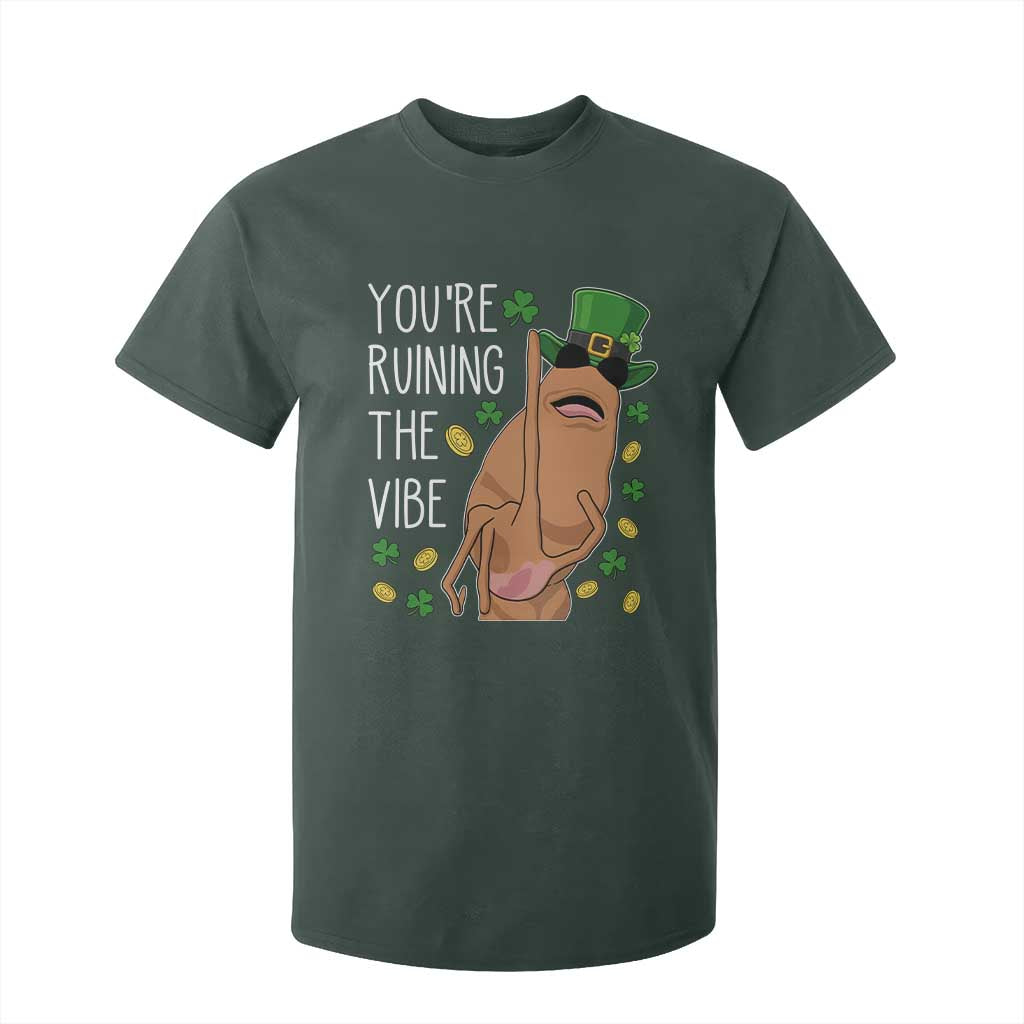 Marcus The Worm St Patricks Day T Shirt For Kid You're Ruining The Vibe TS14 Dark Forest Green Print Your Wear