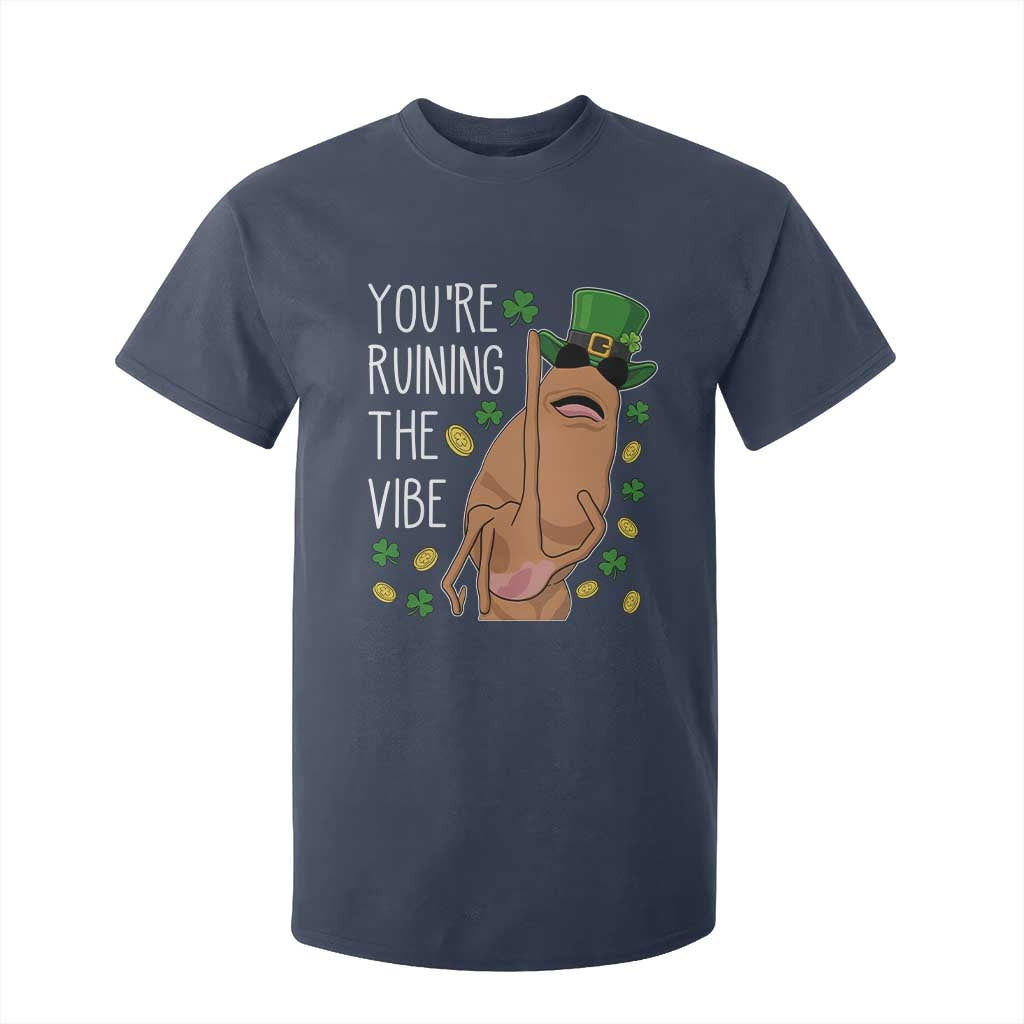 Marcus The Worm St Patricks Day T Shirt For Kid You're Ruining The Vibe TS14 Navy Print Your Wear