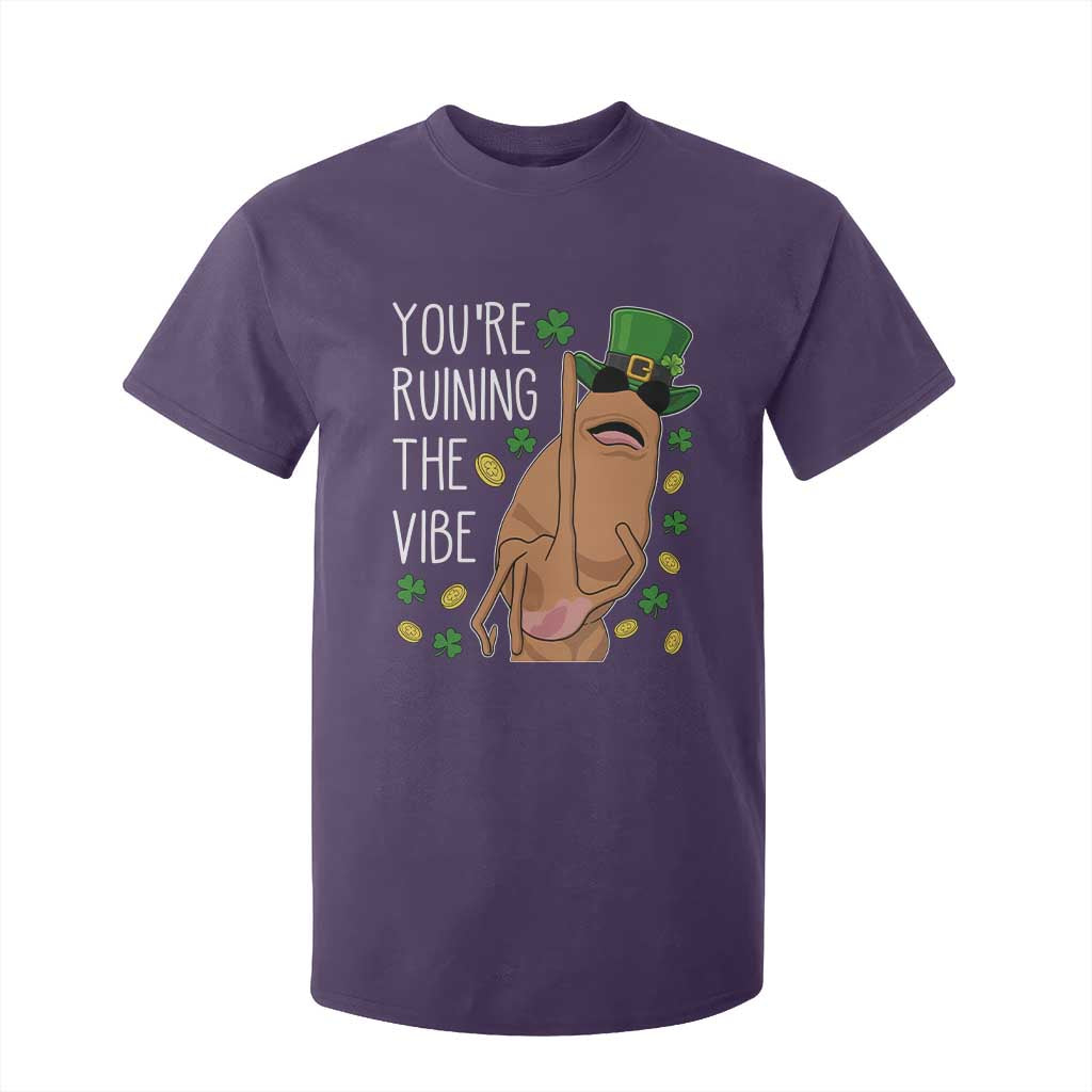 Marcus The Worm St Patricks Day T Shirt For Kid You're Ruining The Vibe TS14 Purple Print Your Wear